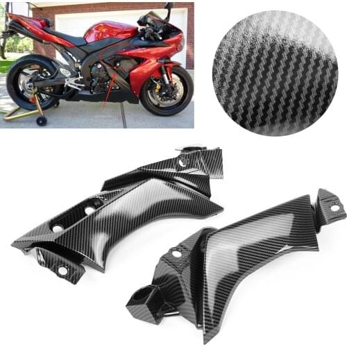 Carbon Fiber Style Motorcycle Mid Frame Cover Knee Fairing Side Panel Fit for Yamaha R1 2004 2005 2006
