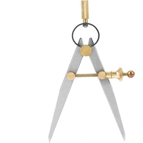 Carbon Steel Spring Flat Leg Divider Gauge With Brass Fittings Speed Nut Tools For Mechanical Scribing Leather Making