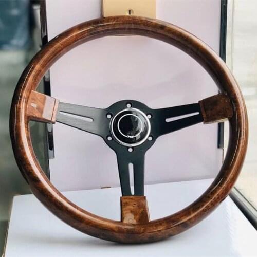35cm Aluminum 6 Bolt Car Steering Wheel w/ Horn Button Sport Universal Racing Steering Wheel