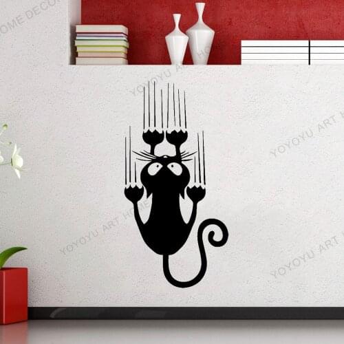Mordern Home Decor Cartoon Style Cat Vinyl Wall Stickers For Kids Room Decoration Accessories Wall Decals Art Wall Mural Q157