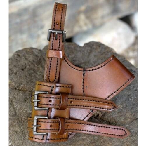 Medieval Belt Sword Holder Leather Sheath Scabbard Frog For Men Knight Weapon Costume Larp Accessory Steampunk Waist Holster Kit