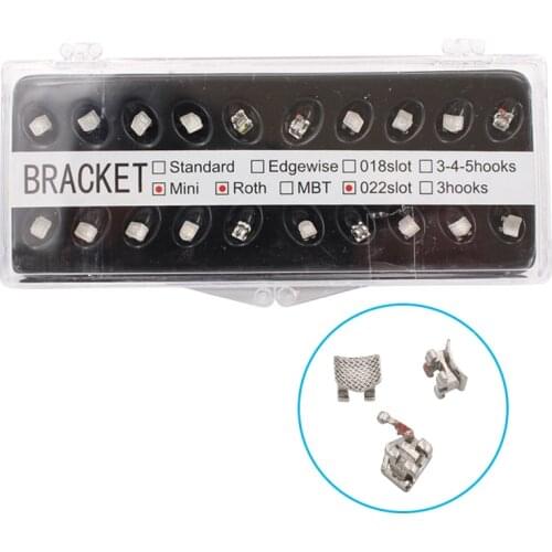 Dental Orthodontic Bracket BraceMetal Braces MINI Roth 022" Slot 3 / 3-4-5/ Hooks Dental Materials