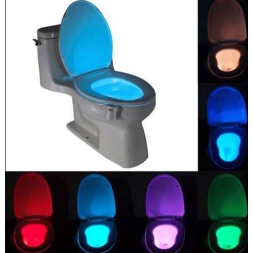 Smart Bathroom Toilet Nightlight LED 8-color toilet light bathroom decoration accessories Automatic induction Upgraded version