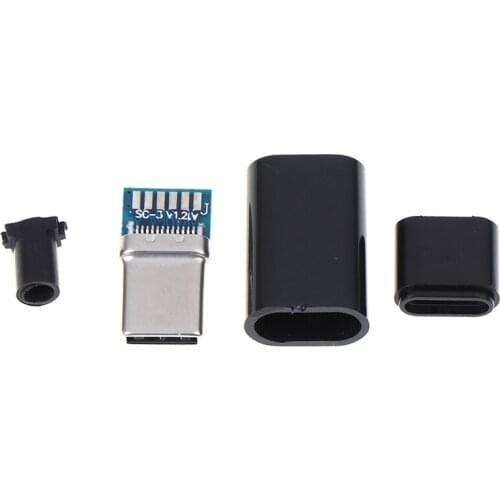 Type-C USB Male Jack Plug USB-3.1 Welding Data OTG Line Interface DIY Data Cable USB 3.1 Type C Connector With PCB Board Plugs