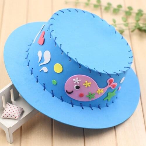 Uaincube 3D EVA DIY Crafts Handmade Gifts Kits Cute Cartoon Animal Styles Multicolor Creative Sun Cap Kids Educational Toys