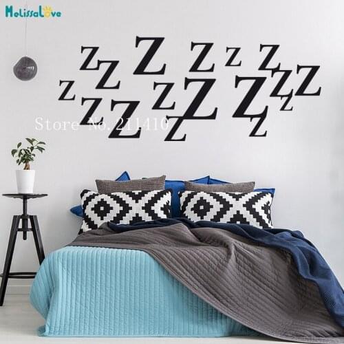 Deep Sleep Vinyl Wall Sticker New Design Wall Art Decoration Self-adhesive Letter Z Decals For Living Room Bedroom YT602
