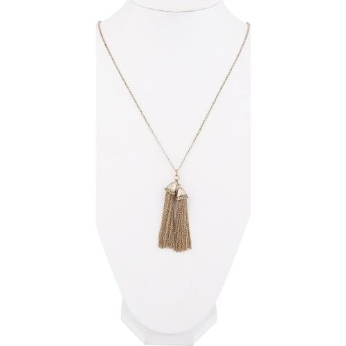 New Multi Tassel Chains Pendant Necklace For Women Vintage Rhinestone Metal Dangle Chain Necklace Fashion Jewelry Colliers Colar