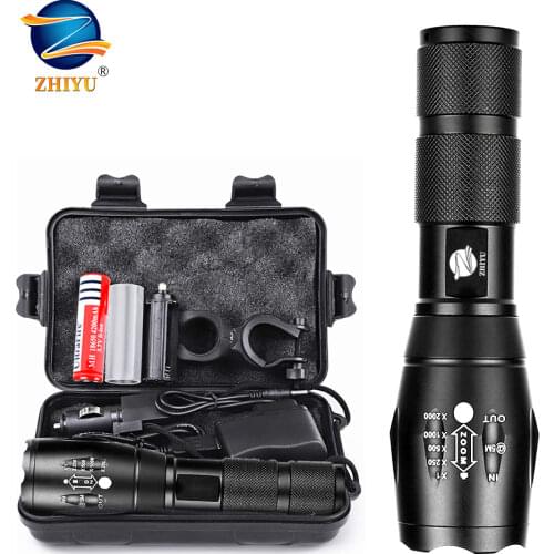 ZHIYU LED Tactical Flashlight S1000 - High Lumen,5 Modes,Zoomable, Water Resistant, Handheld Light - Best Camping/Outdoor/Hiking