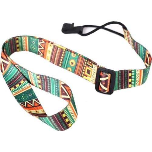 1 PC Fashion Ukulele Strap Adjustable Colorful Printing Ukulele Strap Belt with Hook Guitar Accessories