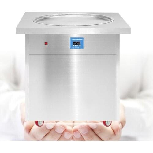 110V/220V Fried Ice cream Roll Machine Small Thai Fry Pan Ice Cream Rolled Fried Yogurt Ice Cream Roll Machine Maker