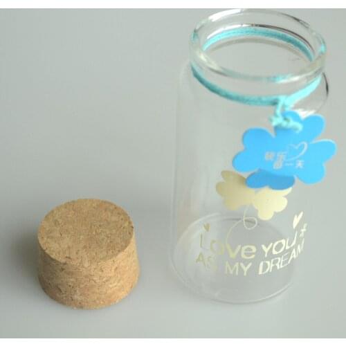 150 ml Multiple Spray Patterns Empty Wide Mouth Glass Bottles With Cork DIY Decorative Craft Gift Glass Wishing Star Bottles