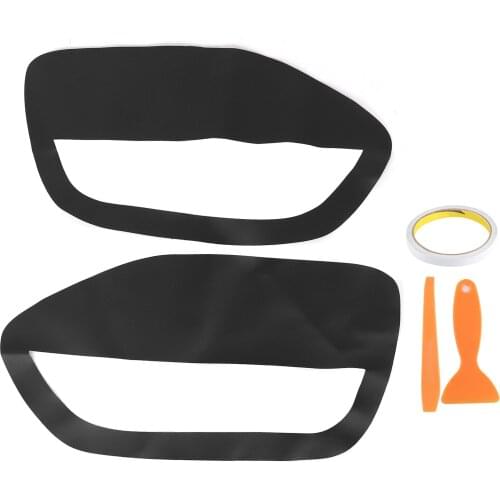 2Pcs Car Door Panel Insert Cards Leather Synthetic Cover Fit For Ford Mustang 2005‑2009 Door Insert Card Sleeve