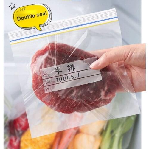 30pcs Fresh Keeping Self-sealing Bag Food Pack Bag Thickened Refrigerator Storage Bag Reusable Plastic Bag Kitchen Accessories