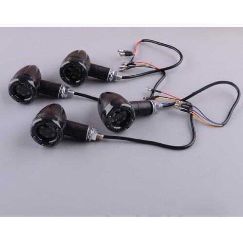 4 Pcs 8mm 13LED Universal LED Bullet Brake Running Turn Signal Tail Light Fit For Motorcycle with DC 12V