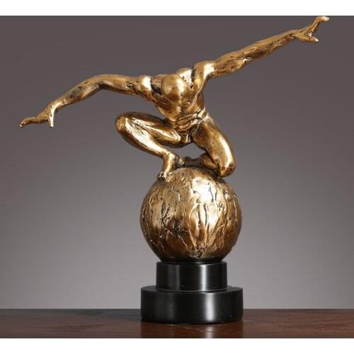 Abstract Art Character Sculpture Light Luxury Resin Character Decoration Modern Living Room Office Decoration Housewarming Gift