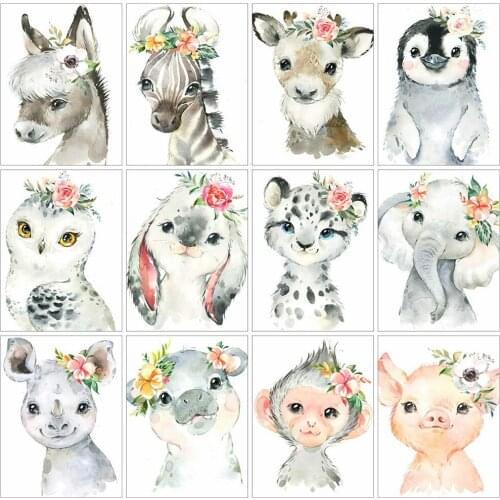 Animals DIY Diamond Painting 5D Owl Horse Full Drill Square/Round Diamond Embroidery Mosaic Cross Stitch Kits Home Decor