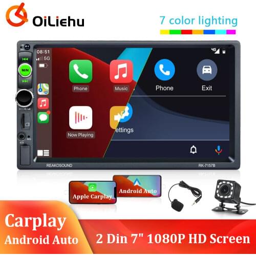 OiLiehu Car Radio 2 Din Autoradio 7" HD Stereo Receiver SD USB MP5 Multimedia player For Volkswagen Nissan Hyundai Kia Toyota