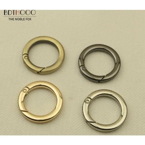 BDTHOOO 20pcs/lot Metal Spring Snap Clasp Ring Buckle Opening Connection Alloy DIY Leather Handbag Belt Strap Parts Accessories