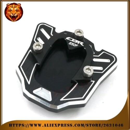 Motorcycle foot Side Kickstand pad Stand Extension Support Plate For HONDA CBR650 CBR650F 2014-2016 free shipping with logo