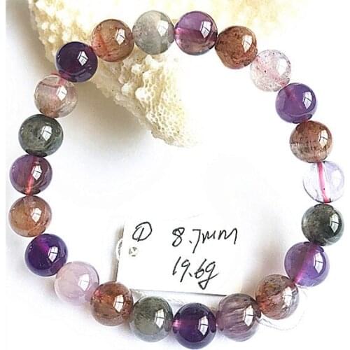 Natural aurora 23 23 crystal bracelet super rare mineral energy single circle titanium crystal series of men and women