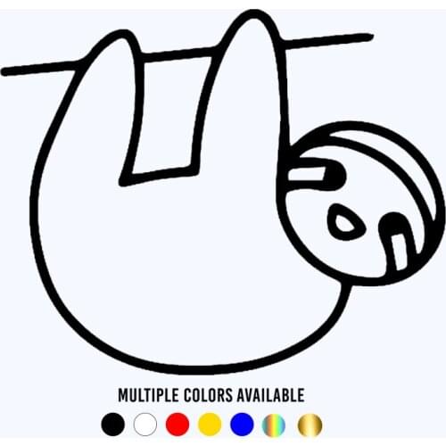 CK20384# Stick Figure Sloth Die-cut Vinyl Decal Car Sticker Waterproof Auto Decors on Car Body Bumper Rear Window