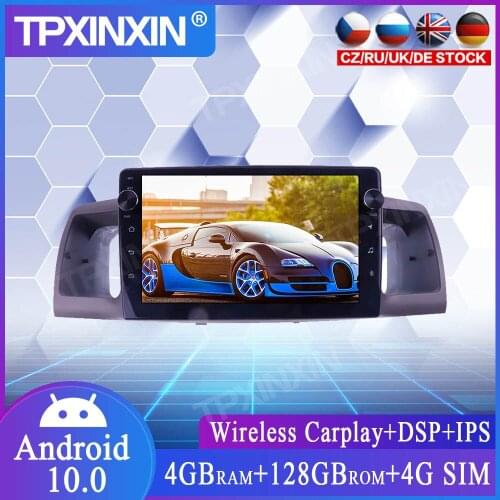 For Toyota corolla 2006-2013 Touch Screen 4+128G Android 10.0 GPS IPS Car Multimedia Tesla Player Headunit Audio Radio Navigtion