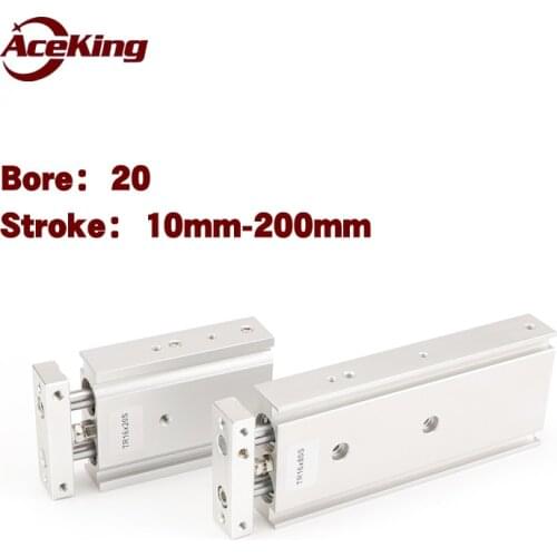 Biaxial with guide rod cylinder TR20x10/20/30/40/50/75/100 - pressure cylinder CXSW S magnetic parallel bars TR20-20 TR20-30