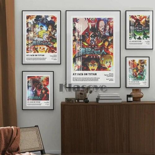 Attack On Titan Hot Japanese Anime Wall Art Prints Poster Manga Character Modern Canvas Painting Fans Collection Gift Home Decor