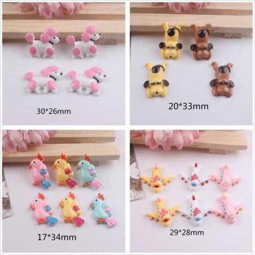 10pcs/lot flatback resin dog resin plane resin parrot kawaii resin cabochons accessories