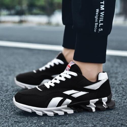 Summer Men Sport Shoes Blade Tennis Running Shoes Breathable Mesh Casual Sneakers Light Male Trainers Walking Shoes Plus Size 49