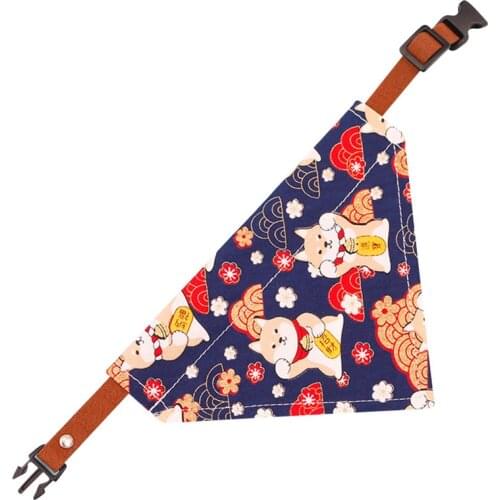 Cute Pet Supplies Small Dog Saliva Towel Japanese Rabbit Scarf Cat Triangle Scarf Dog Scarf Kitten Collar Dog Leash Dog Supplies