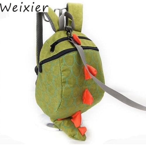 WEIXIER 2019 New droopshipping Dinosaur Anti-lost Backpack For Kids Children Backpack Aminals Cartoon Schoolbag V4-13