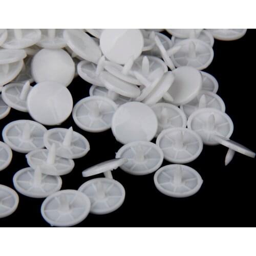 New Hot Sale 100 Set Size 20 T8 White KAM Plastic Resin Press Stud Snap Fasteners Poppers Garment Clothes Sewing Supplies