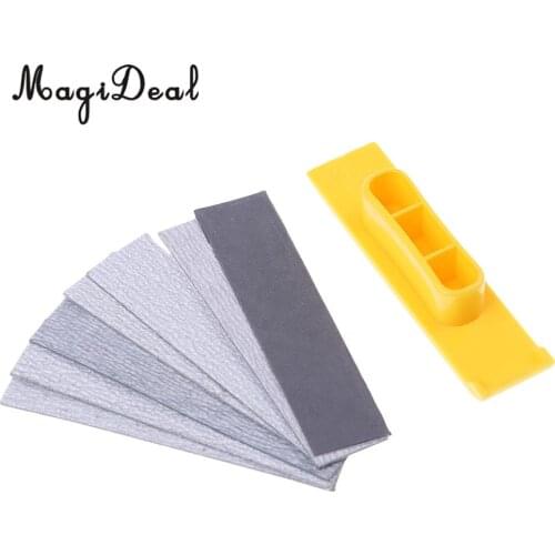 Hobby Model Tools Polishing Sander w/ 7 Type Sandpapers for Plastic Model Arts Crafts Surface Grinding Plane Gundam DIY Acc