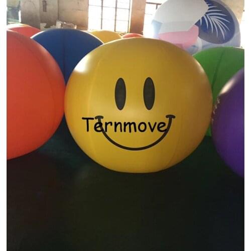 Smile printing PVC Helium balloon inflatable PVC advertising balloons promotion balloon air tight sky balloons