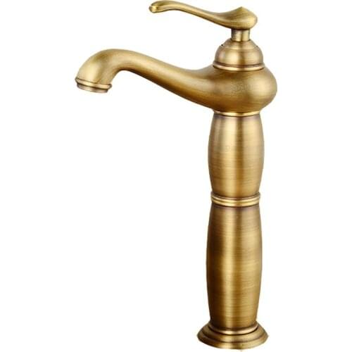 Single hole faucet hot and cold toilet, washbasin on the platform, bathroom, wash basin, shampoo all copper, retro household