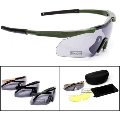 Tactical Polarized Glasses Military Goggles Bullet-proof Army Sunglasses With 3 Lens Men Shooting Eyewear Motorcycle Gafas