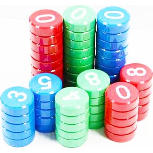 XRHYY 10Pcs 0-9 Arabic Number Magnets Prints Round Whiteboard Magnetic Fridge Pins Stickers Kitchen Home Office School Craft