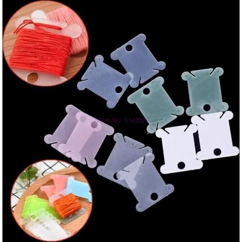 100pack Pack Embroidery Floss Craft Thread Bobbin Cross Stitch Plastic Storage Holder