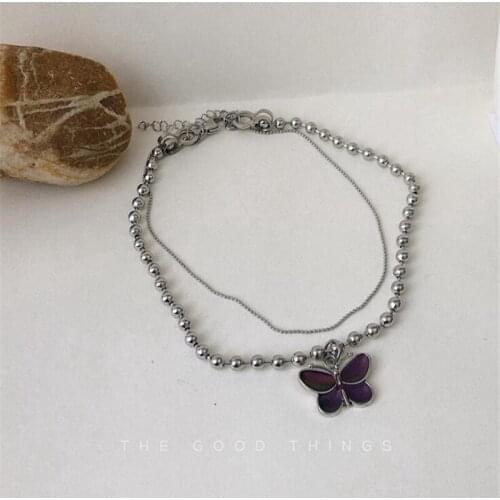 2020 fashion trends ladies butterfly pendant necklace jewelry manufacturers