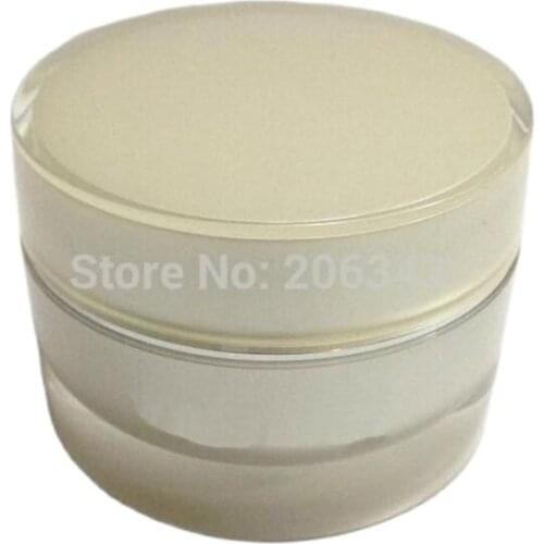 30G pearl white cylinder-shape cream bottle with silver line ,cosmetic container,,cream jar,Cosmetic Jar,Cosmetic Packaging