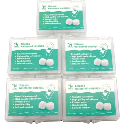 5Box=30pcs Silicone Sleep Soundproof Ear Plugs Noise Reduction Anti Noise Snore Sound Soft Earplugs Swimming Accessories