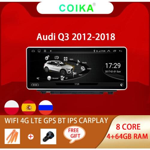 Android 10 System Car Multimedia player For Audi Q3 2013-2018 2+32GB RAM WIFI BT AUX IPS Touch Screen Google GPS Navi Stereo