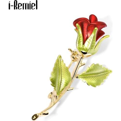 High-grade Sweet Rose Couple Brooch Luxury Jewelry Lovers' Flower Elegant Princess Coat Dress Pin Festival Valentines Day Gifts