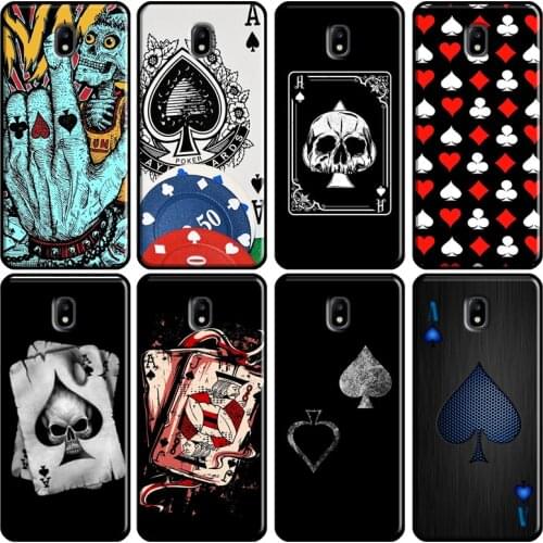 Ace of Spades Poker Cover For Samsung Galaxy J1 J3 J4 J5 J6 J7 2016 2017 A3 A5 A6 A8 A9 J2 Core J8 2018 Cover