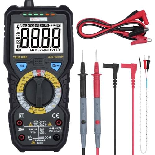 BSIDE True RMS Digital Multimeter profession DC AC Auto Range/Manual Ammeter Voltmeter Capacitor Ohm Hz DIY NCV Tester ESR Meter