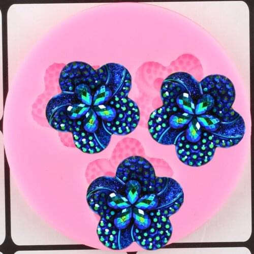 Flower Silicone Mold Cupcake Topper Fondant Cake Decorating Tools Candy Clay Resin Molds Chocolate Gumpaste Mould