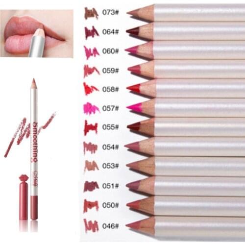 Brand 12 Colors Lip Liner Pencil Nude Matte Lipliner Moisturizing Waterproof Long Lasting Lipstick Liner Professional Makeup Kit