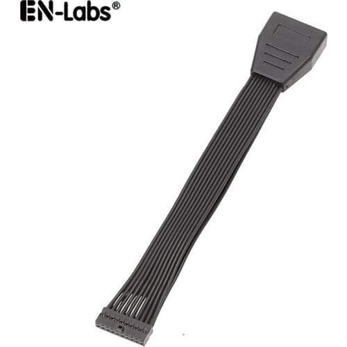 Low Profile Header Small Mini USB 3.0 19/20 Pin Internal Extension Flat Cable 20Pins Male to Female Adapter for Motherboard-15CM