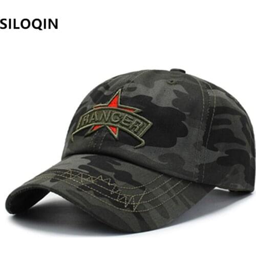 SILOQIN unisex new camouflage cotton baseball caps for men women army fan hat embroidery sports cap adjustable size brands caps